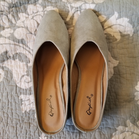 Qupid NWT Vegan Suede Slip On Mule 6 - Picture 3 of 9